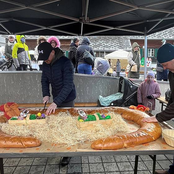 Anschnitt des Riesen-Osterkipfl